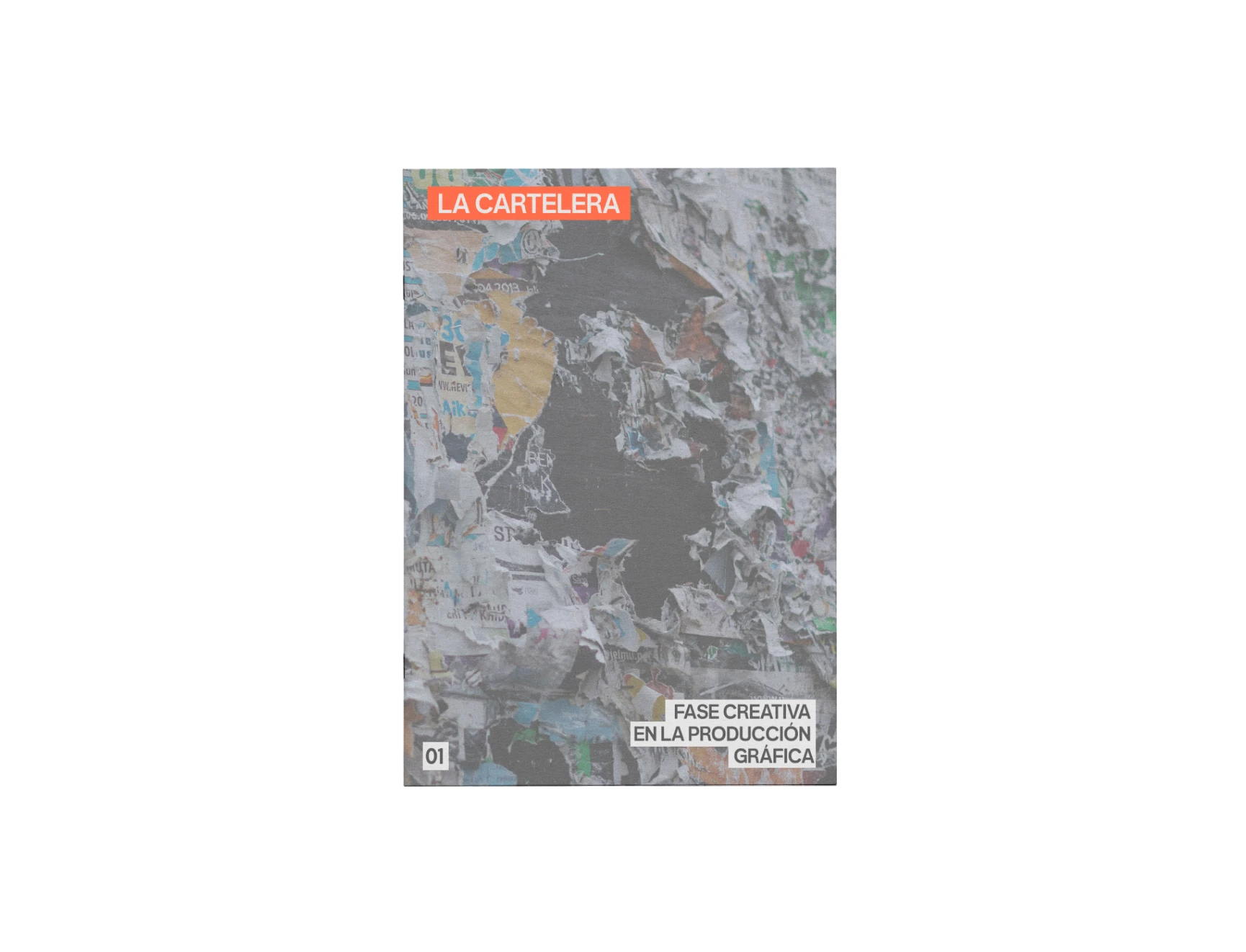Fanzine con diseño de cartelería callejera y logotipo LA CARTELERA en naranja