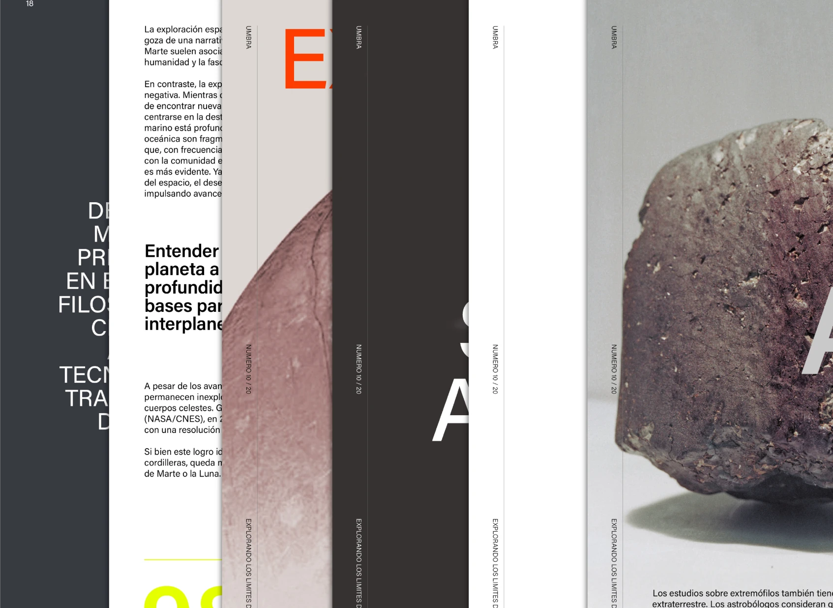 Superposición de pliegos de revista