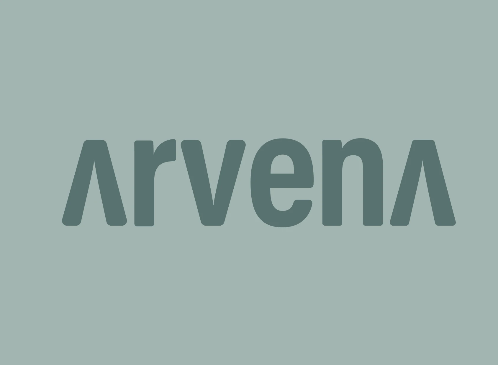Logotipo letras ARVENA en colores verdes